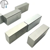 What is the minimum bending radius for a titanium square bar?